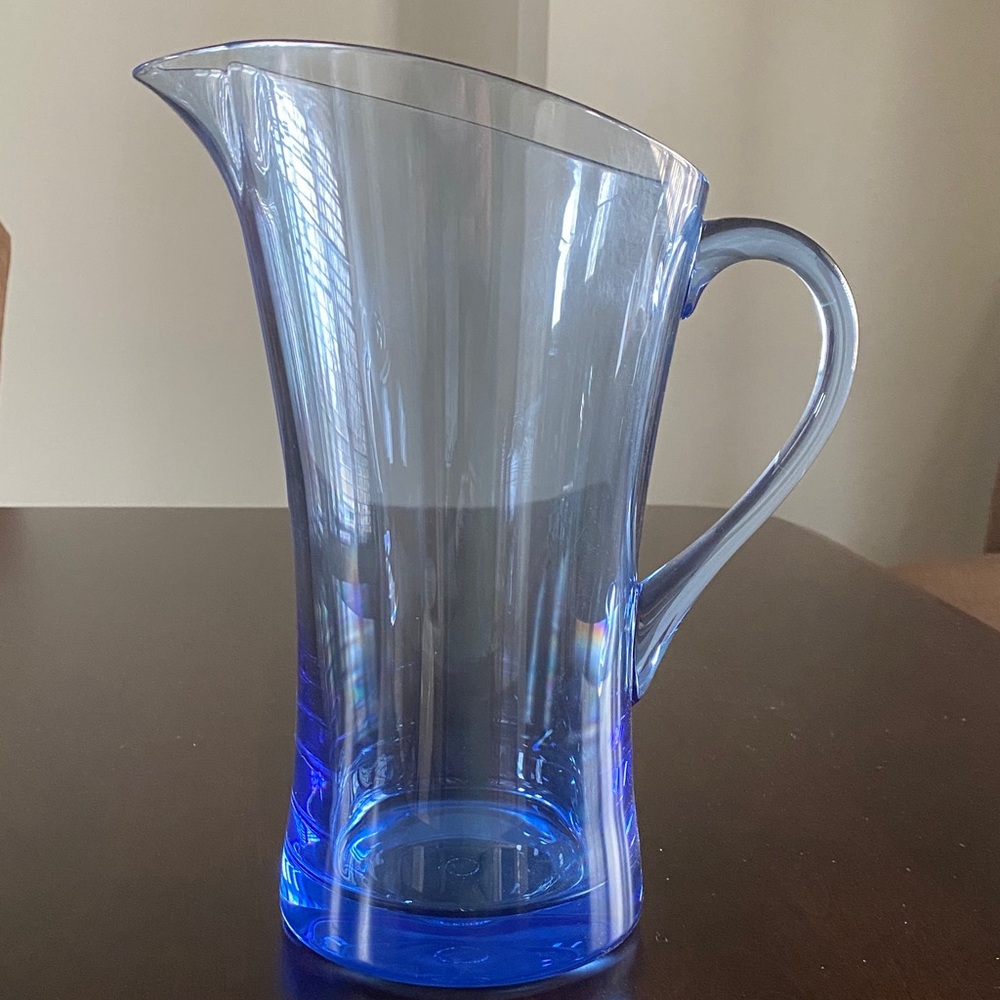 Clear Blue Acrylic Pitcher (NWOT)